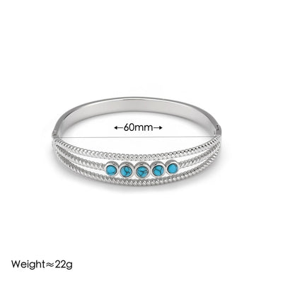 Vintage Style Classic Style Heart Shape 304 Stainless Steel 18K Gold Plated Bangle In Bulk