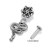 1 Piece Lip Rings Gothic Hip-Hop Snake Skull 316L Stainless Steel  Polishing Hollow Out Inlay Zircon Lip Rings Ear Cartilage Rings & Studs Nose Rings & Studs