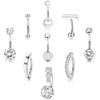1 Piece 1 Set Belly Rings Simple Style Geometric Heart Shape 316 Stainless Steel  Plating