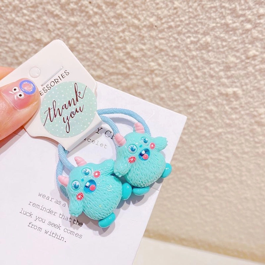 HD2118A03 knock cute chubby toot dancing little monster spring and summer elastic hair band Sweet girl hair accessories Korean ins
