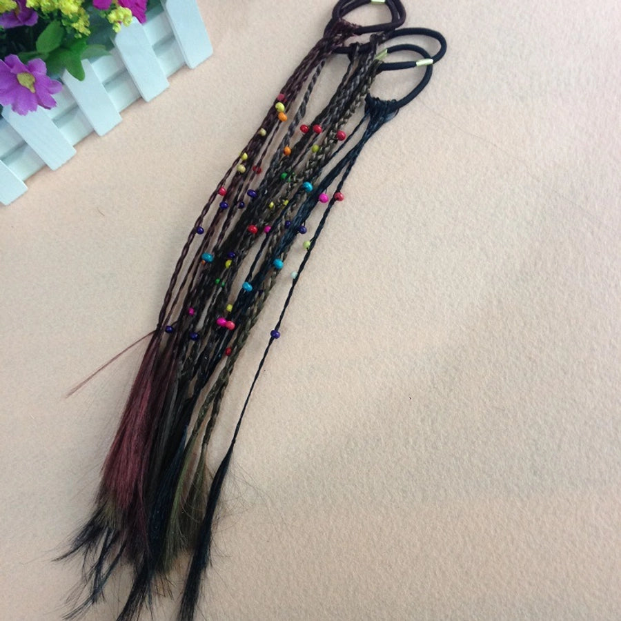 kid's cartoon style heart shape chemical fiber feather braid hair accessories