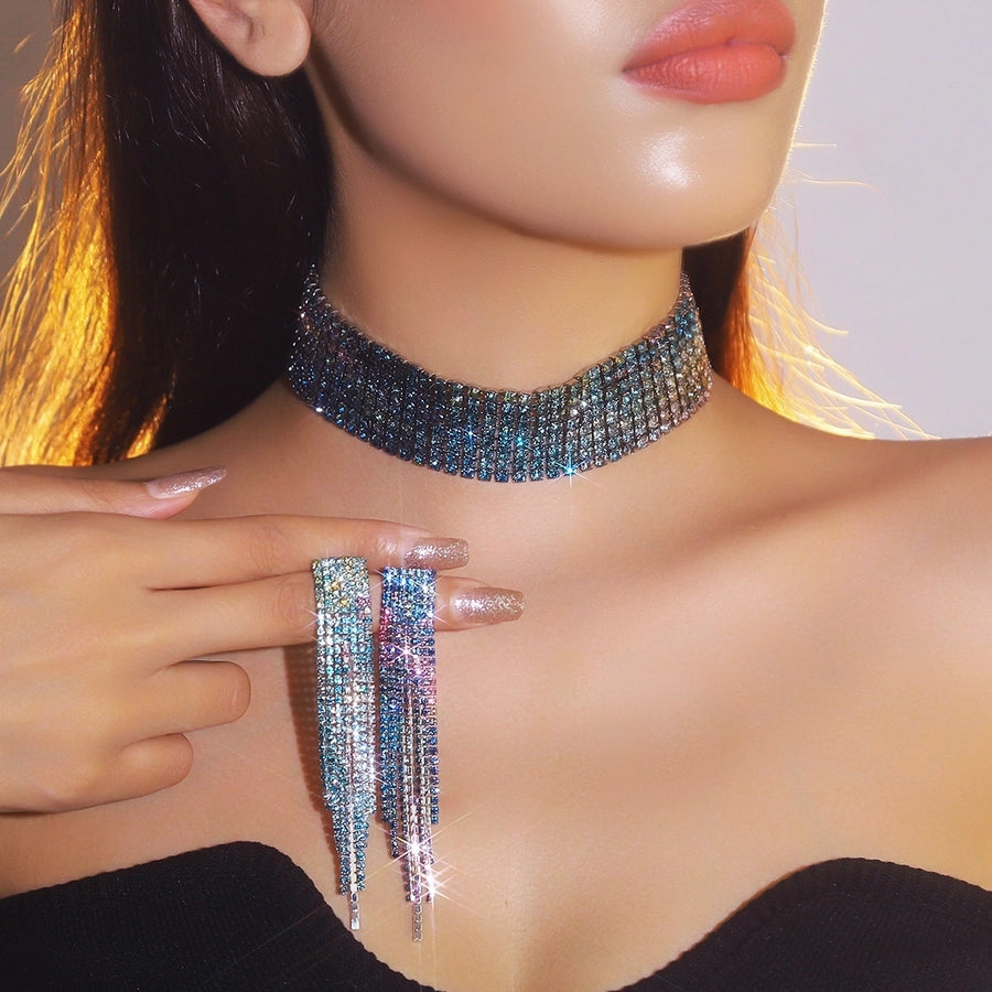 Jewelry Glam Streetwear Leopard Rhinestone Copper Rhinestones Jewelry Set