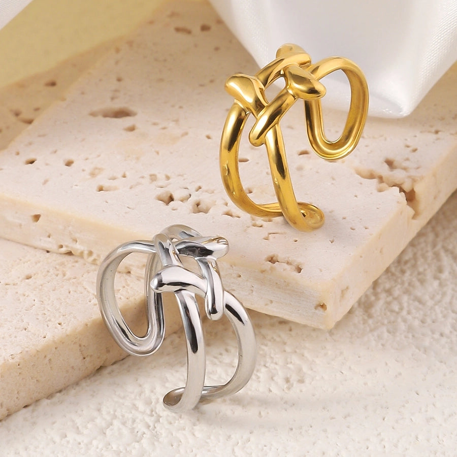 Jewelry Simple Style Classic Style Geometric Titanium Steel Open Rings