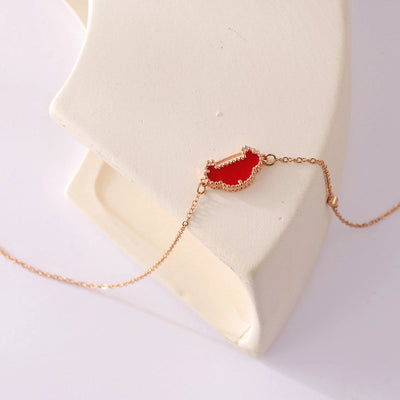 Jewelry Simple Style Lock 304 Stainless Steel Copper Acrylic Moissanite Rose Gold Plated Inlay Necklace