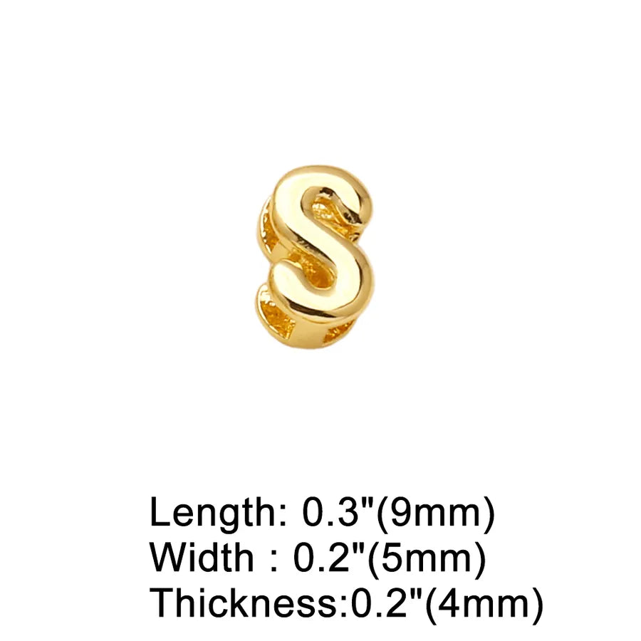 Wholesale Jewelry Basic Simple Style letter Copper 18K Gold Plated