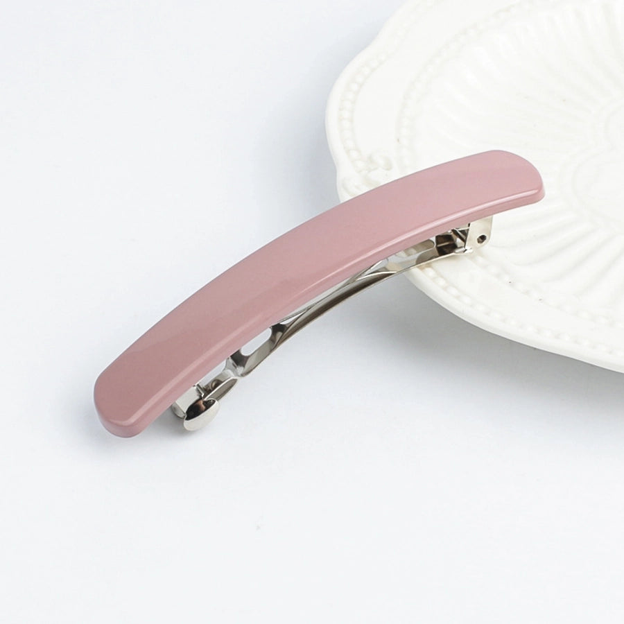 fashion solid color stainless steel plastic resin hair clip 1 piece