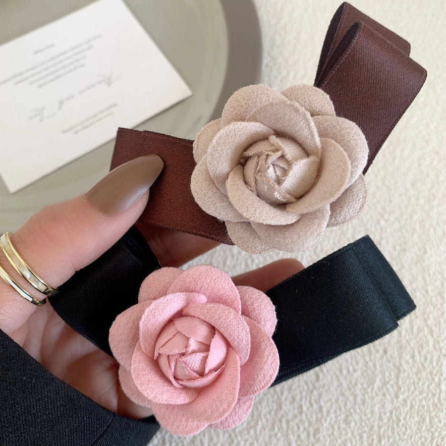 vintage style flower cloth hair clip