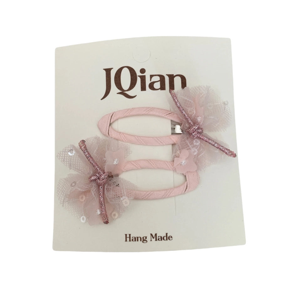 Women's Cute Sweet Korean Style Bow Knot Gauze Sequins Handmade Lace Hair Clip Hair Tie