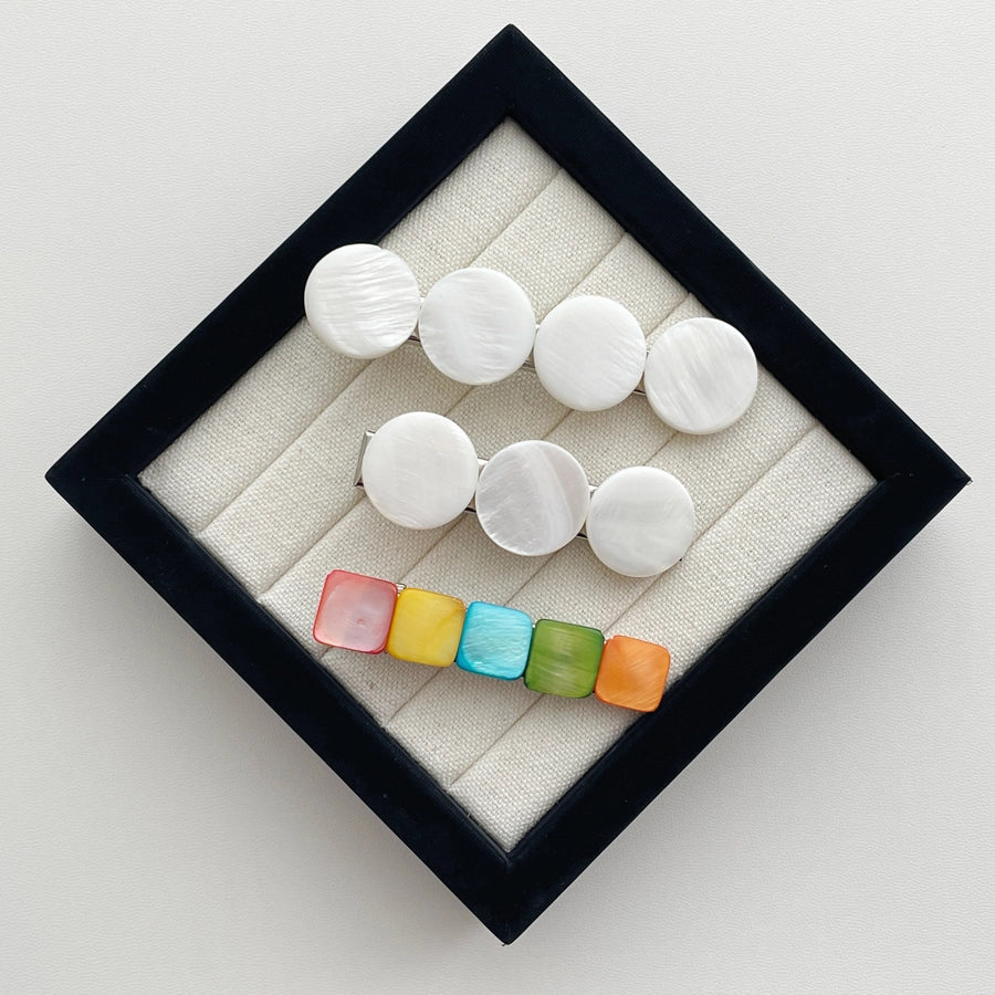 Women's Cute Vacation Marine Style Geometric Alloy Shell Patchwork Inlay Shell Hair Clip