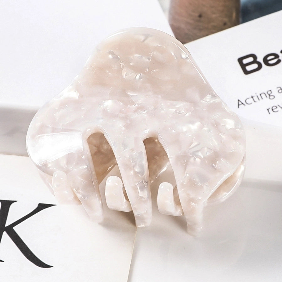 simple style color block acetic acid sheets carving hair claws 1 piece