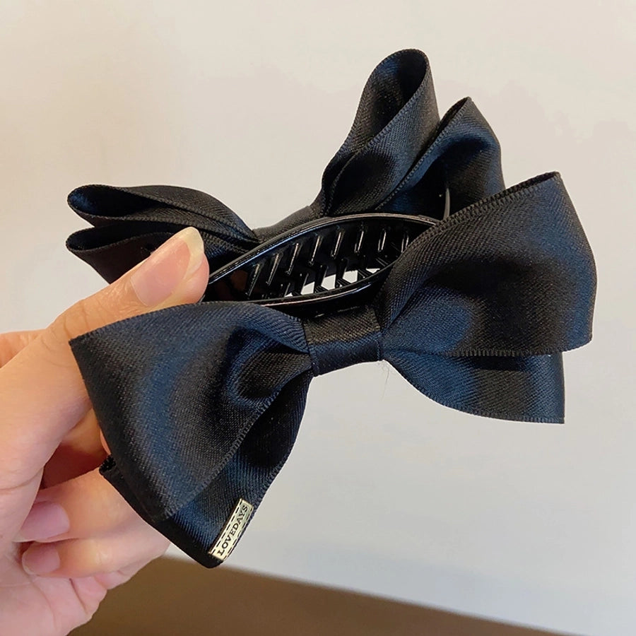 Women's Simple Style Bow Knot Cloth Hair Claws