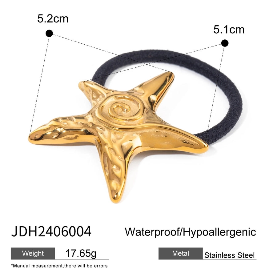 Women's Beach Simple Style Starfish Hippocampus 304 Stainless Steel Plating Hair Tie