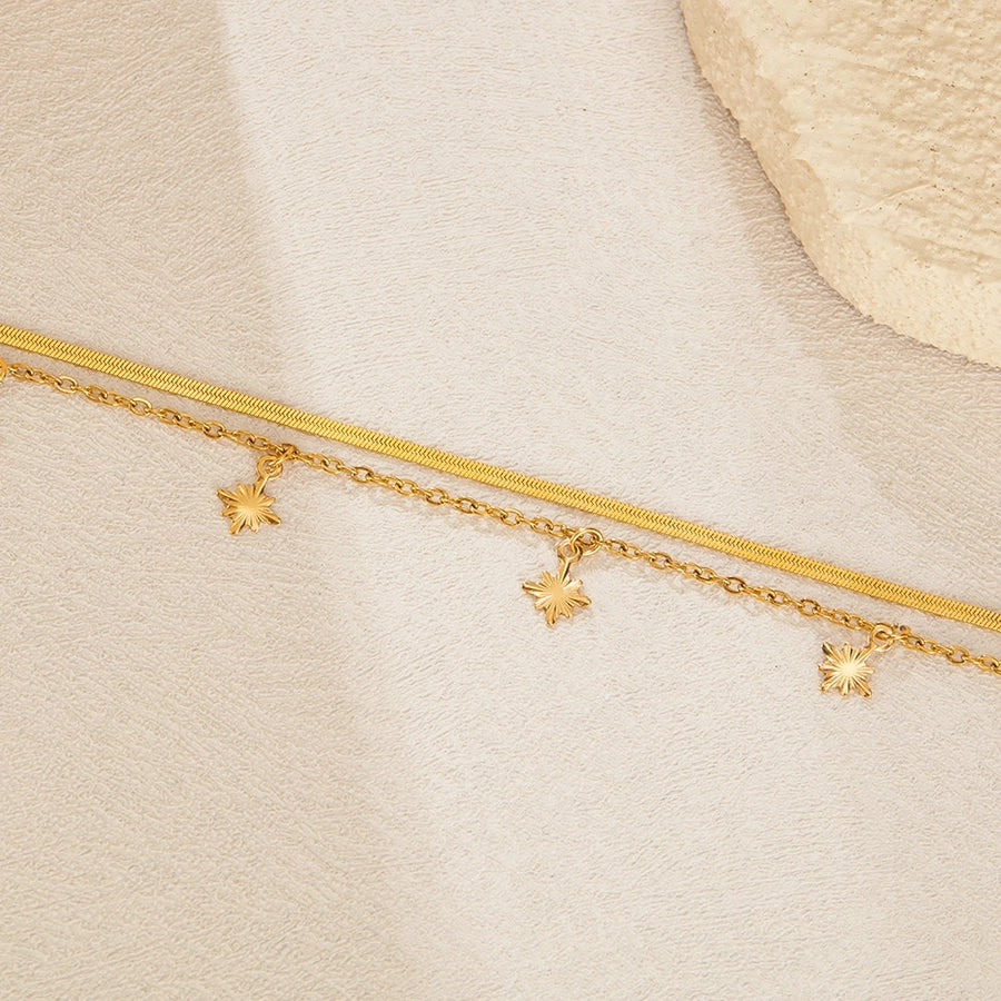 Simple Style Geometric 304 Stainless Steel cable chain snake chain Bracelets In Bulk