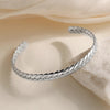 Retro Simple Style Geometric 304 Stainless Steel Cuff Bracelets In Bulk