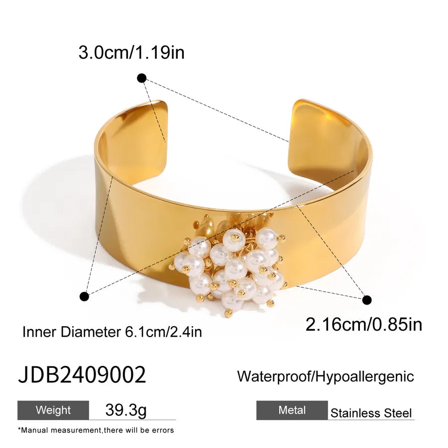Simple Style Classic Style Artistic Geometric 304 Stainless Steel 18K Gold Plated Bangle In Bulk
