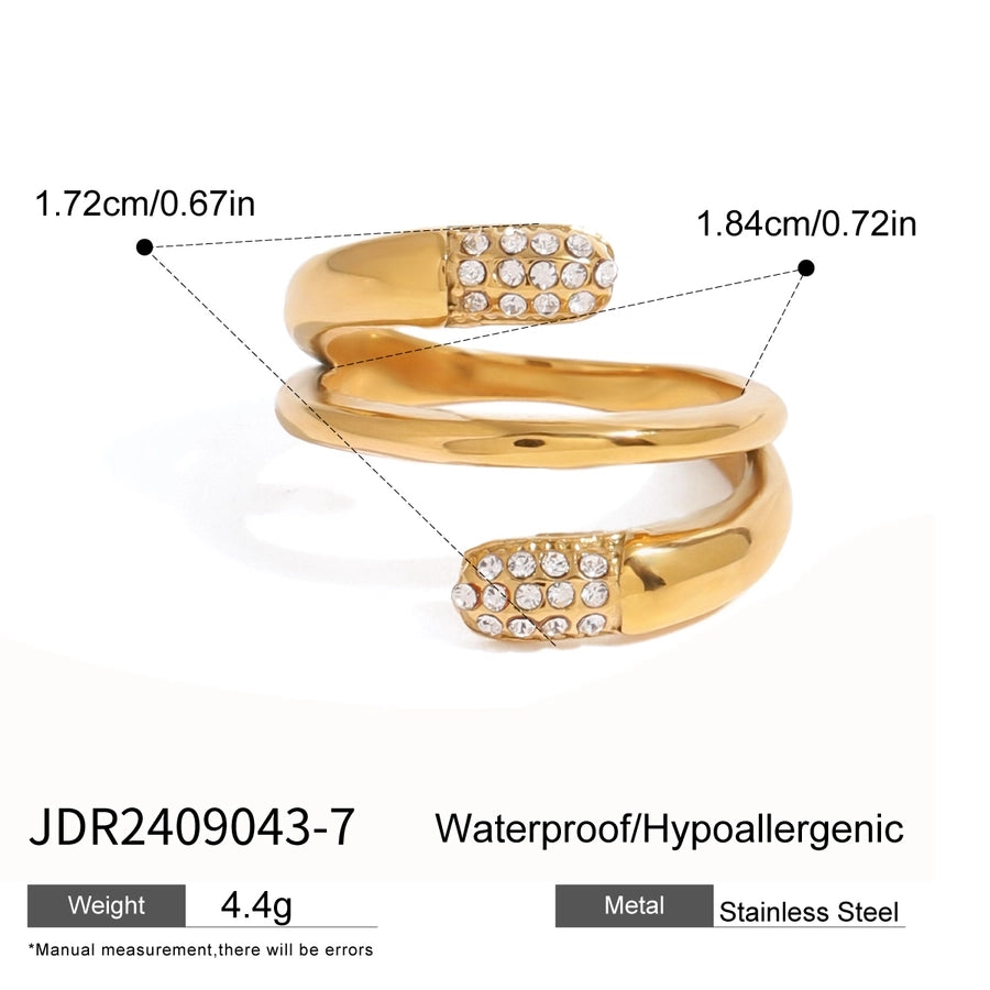 Jewelry Casual Simple Style Irregular 304 Stainless Steel Open Rings