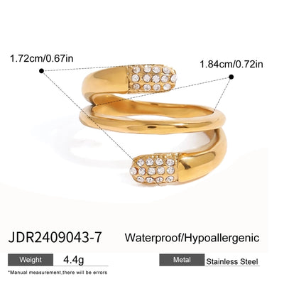 Jewelry Casual Simple Style Irregular 304 Stainless Steel Open Rings