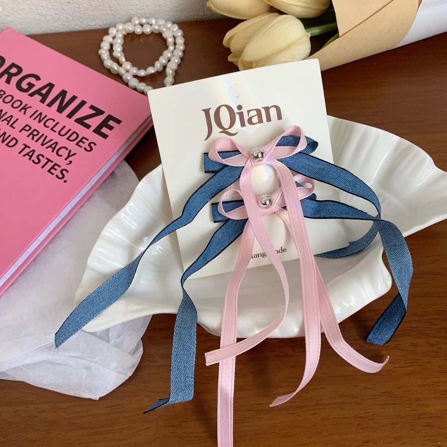 Women's IG Style Bow Knot Cloth Hair Clip