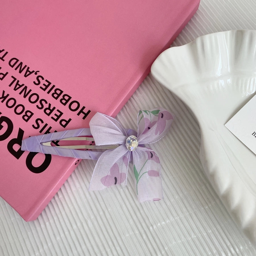Women's Elegant Simple Style Bow Knot Cloth Hair Clip