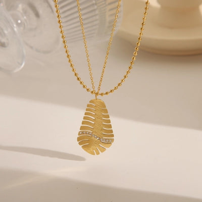 Jewelry Retro Exaggerated Commute Wings 304 Stainless Steel Zircon 18K Gold Plated Inlay Earrings Necklace