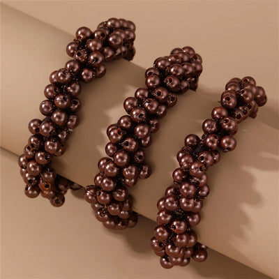 Women's Fairy Style Sweet Simple Style Round Imitation Pearl Beaded Artificial Pearls Hair Tie