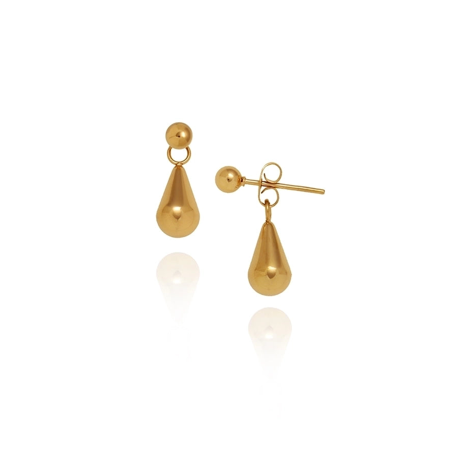 1 Pair Cute Vacation Modern Style Round Water Droplets 304 Stainless Steel Drop Earrings