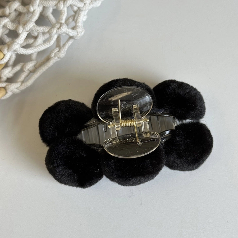 simple style classic style solid color plastic plush hair claws