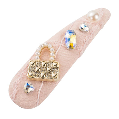Women's Casual Vacation Classic Style Color Block Alloy Cloth Inlay Rhinestones Glass Pearl Hair Clip
