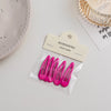 simple style solid color metal hollow out hair clip
