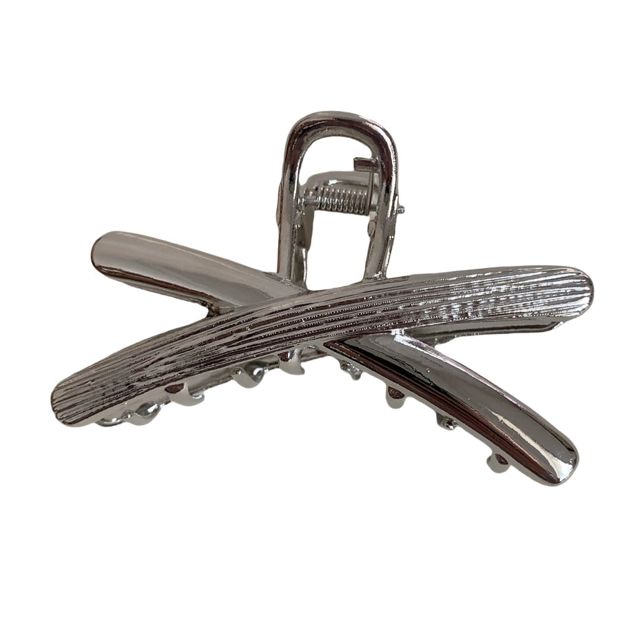 Women's Casual Simple Style Solid Color Alloy Criss Cross Hair Claws