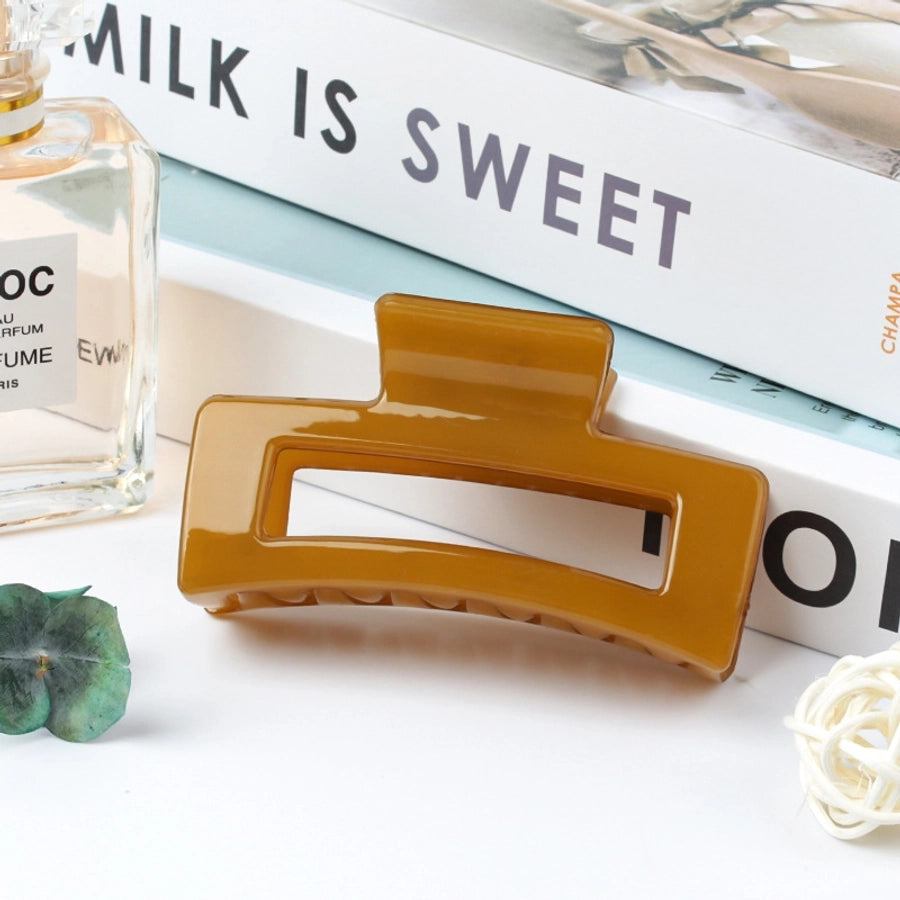 simple style rectangle arylic plating hair claws 1 piece