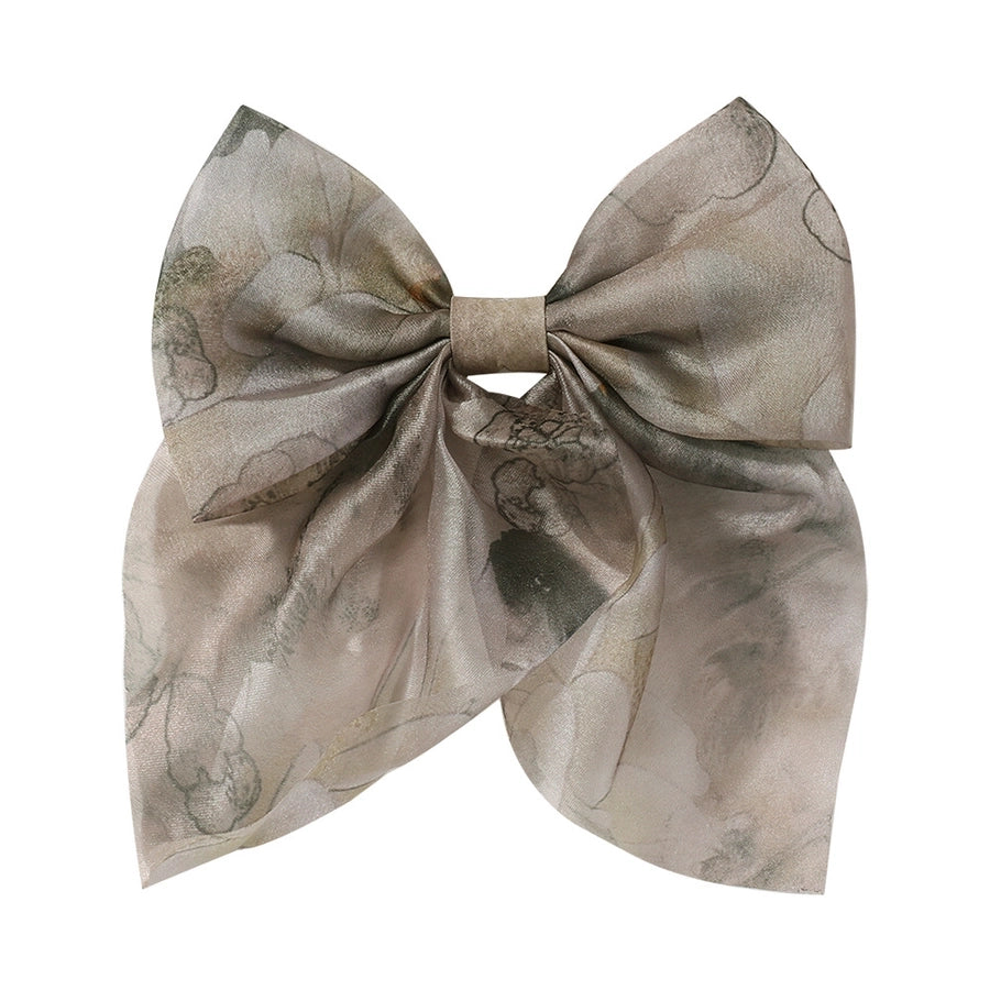 Girl'S Simple Style Classic Style Bow Knot Alloy Ribbon Lettuce Trim Hair Clip