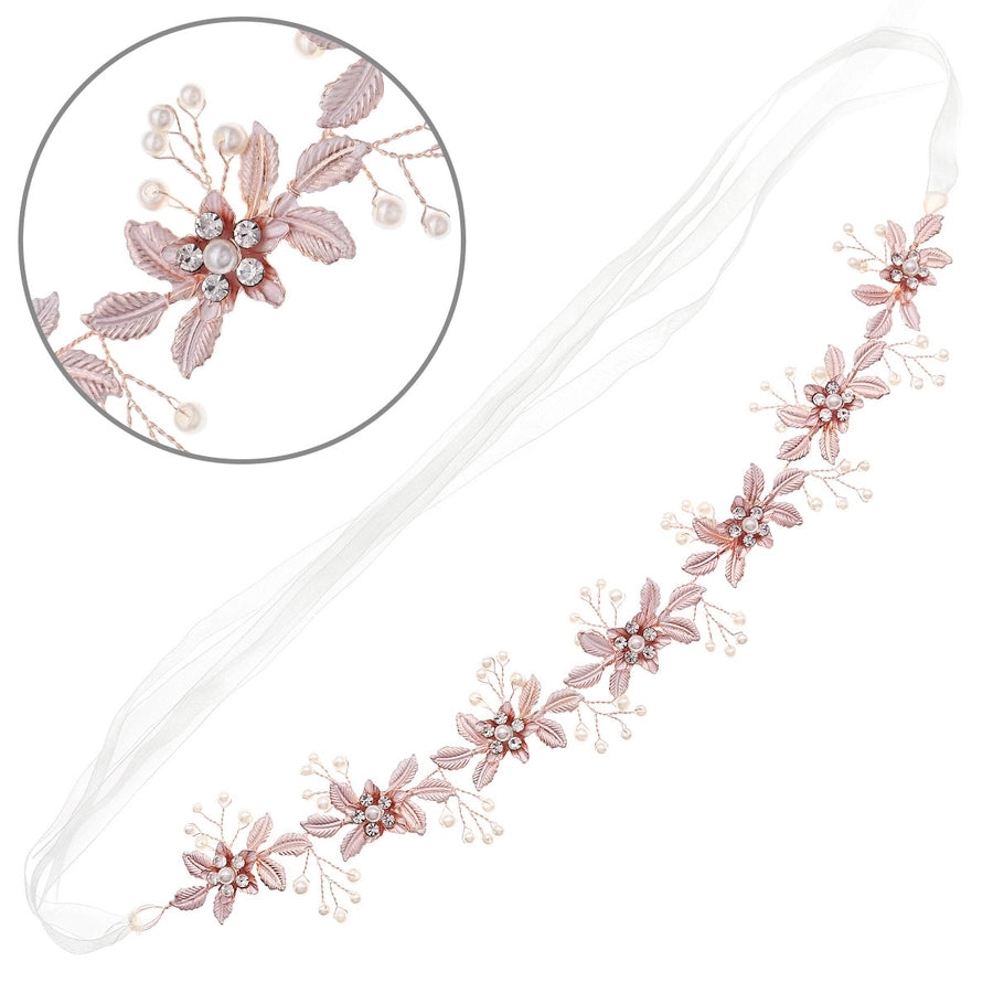 retro flower alloy hair band
