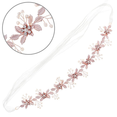 retro flower alloy hair band