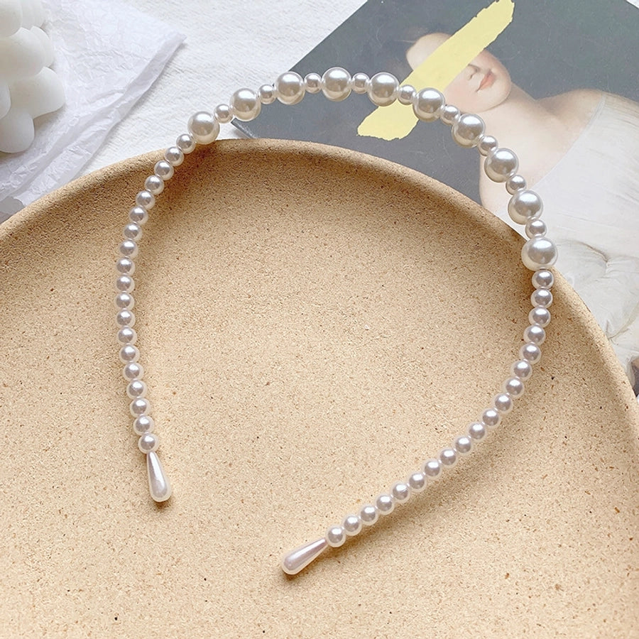 simple pearl hair hoop female wild out headband pressure hair bundle hairpin super fairy headband