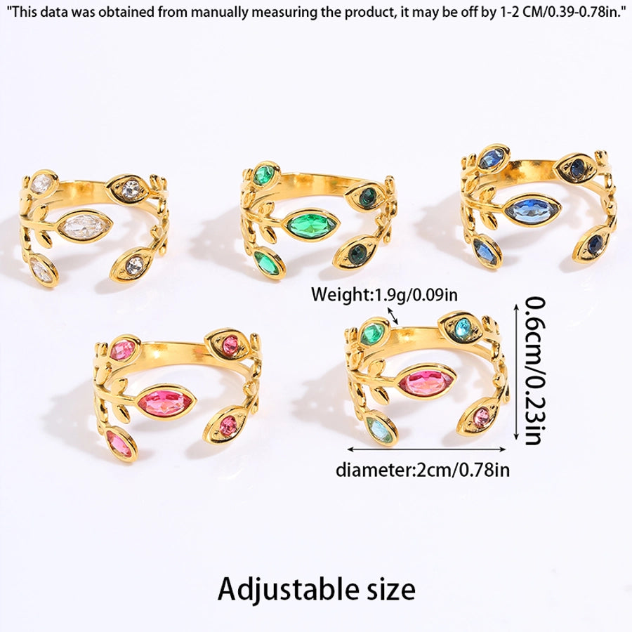 Jewelry Elegant Simple Style Classic Style Geometric 304 Stainless Steel Open Rings