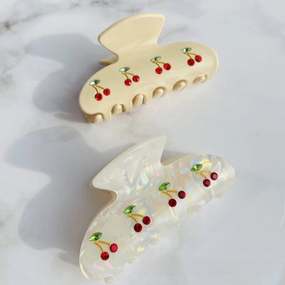 Ouyang Nana's Epijay Cute Cherry Pie Clip Back Head Hairpin Acetic Acid Shark Clip Hair Accessories Girl