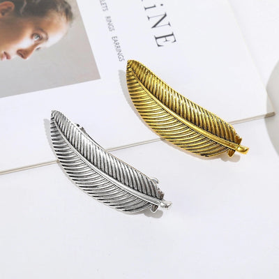 Women's Simple Style Classic Style Feather Zinc alloy Inlay Rhinestones Hair Clip
