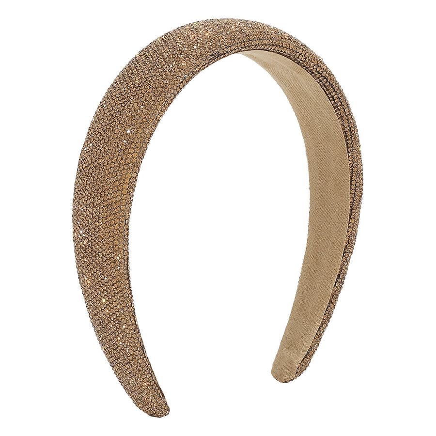 fashion solid color rhinestone handmade hair band 1 piece