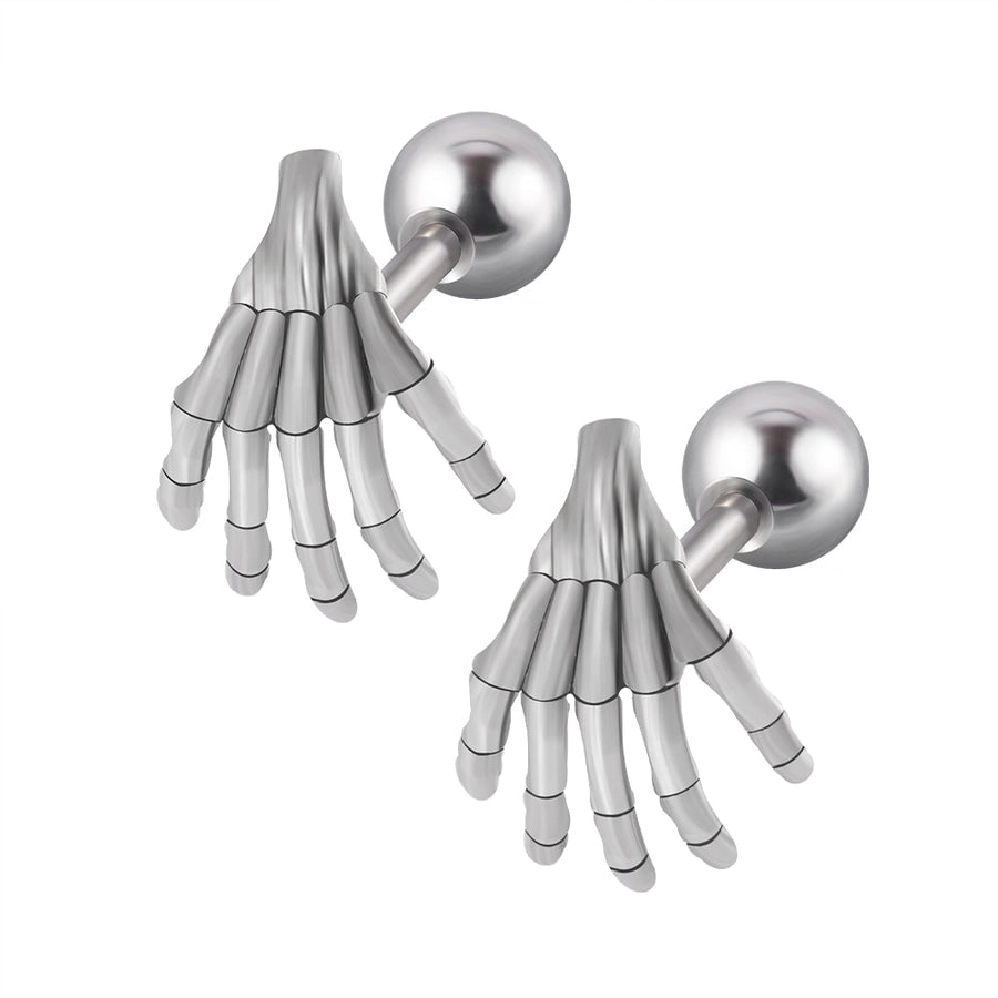 1 Piece Lip Rings Casual Elegant Vacation Ghost Hand 304 Stainless Steel 18K Gold Plated Ear Cartilage Rings & Studs