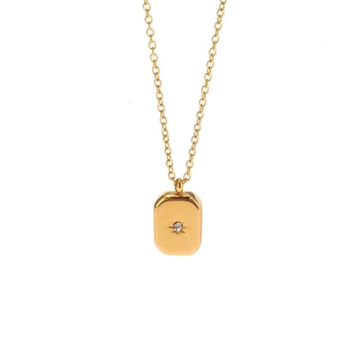 Jewelry Simple Style Classic Style Heart Shape 304 Stainless Steel Rhinestones Inlay Pendant Necklace