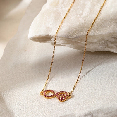 Jewelry Elegant Vintage Style Luxurious Geometric 304 Stainless Steel 18K Gold Plated Pendant Necklace