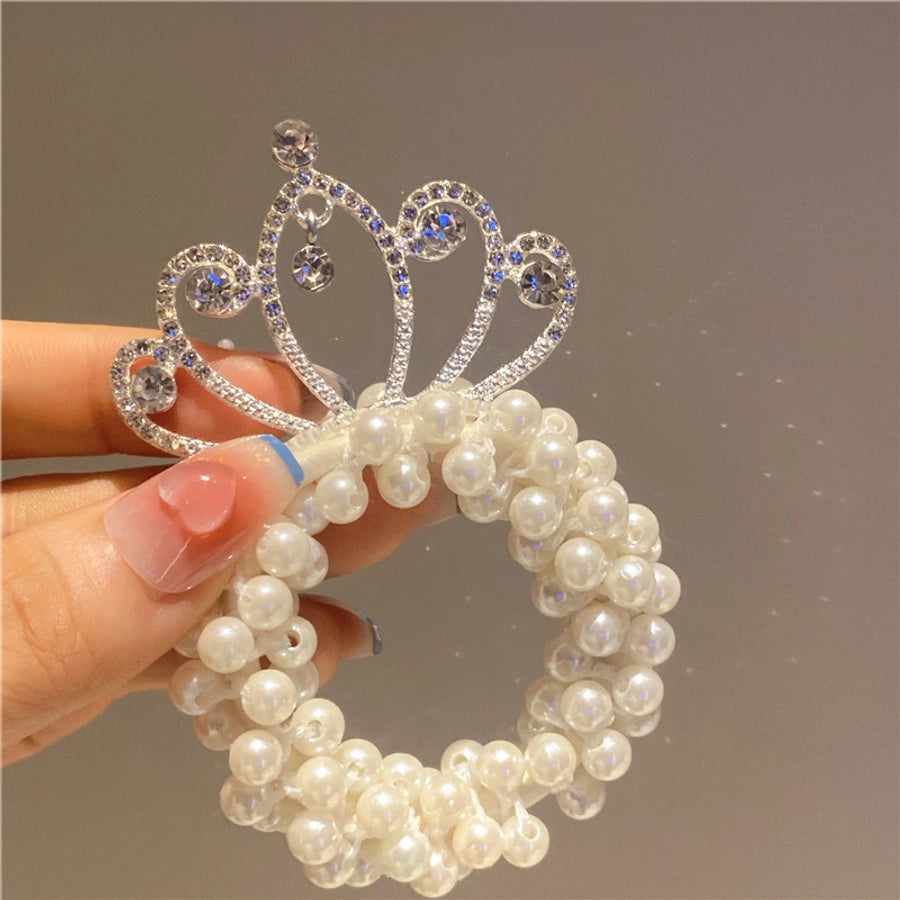 cute crown plastic hair tie