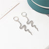 Fashion Waves Plating Alloy Artificial Gemstones Drop Earrings