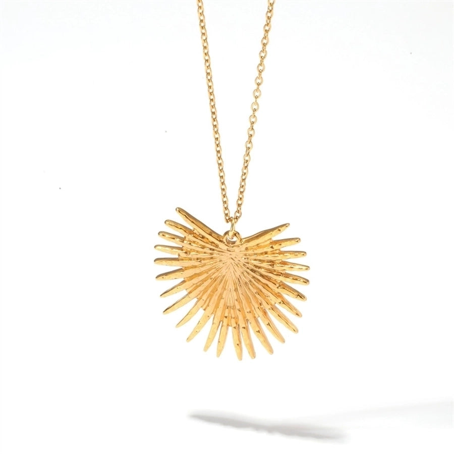 Jewelry Simple Style Classic Style Heart Shape 304 Stainless Steel Rhinestones Inlay Pendant Necklace