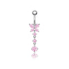 1 Piece Belly Rings Simple Style Heart Shape 316 Stainless Steel  Inlay Zircon
