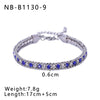 IG Style Geometric 304 Stainless Steel 18K Gold Plated Zircon Tennis Chain Bracelets In Bulk