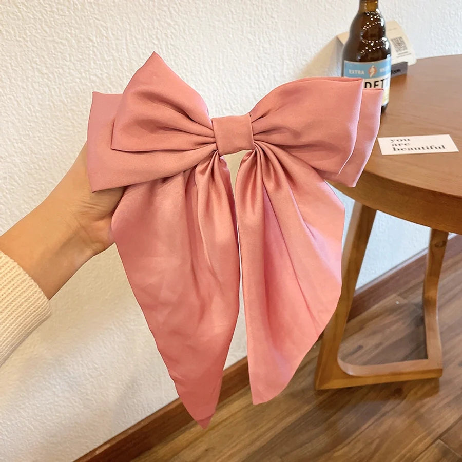 fashion bow knot cloth pleated hair clip 1 piece
