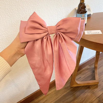 fashion bow knot cloth pleated hair clip 1 piece