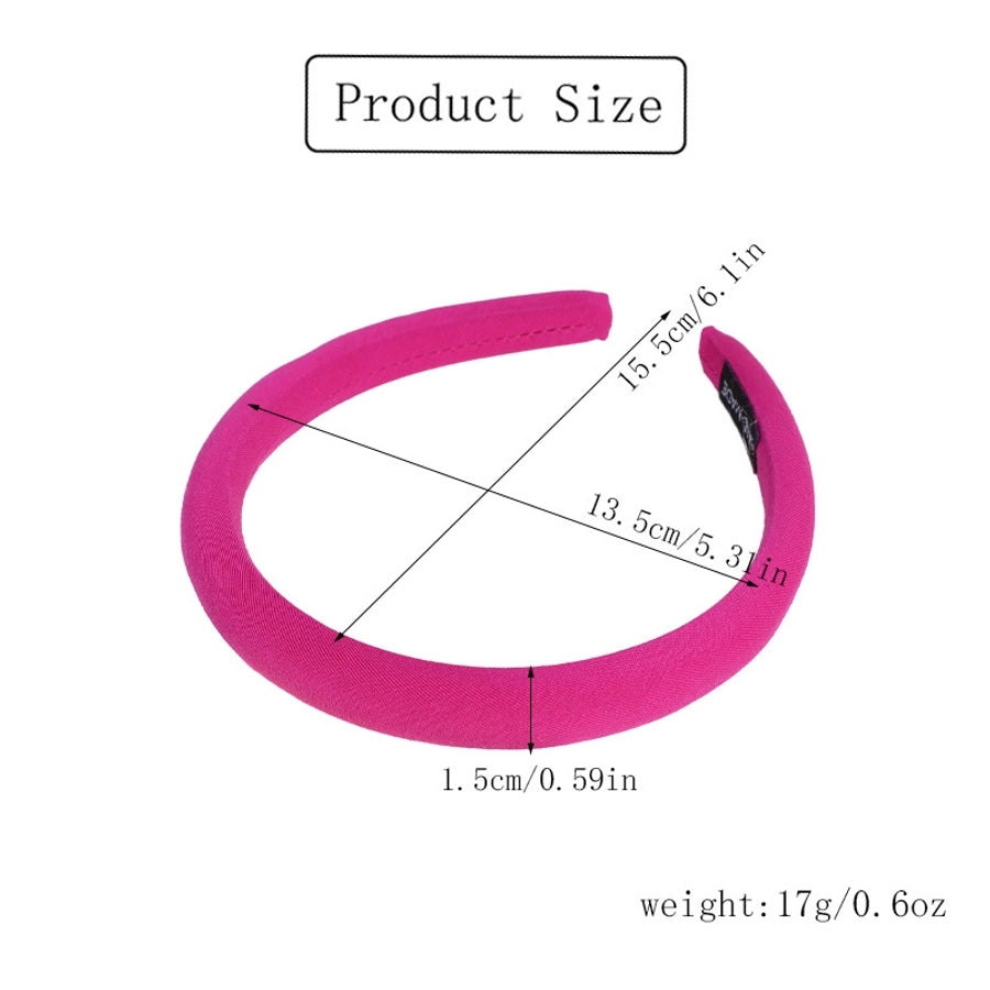 simple style solid color polyester rib-knit hair band 1 piece